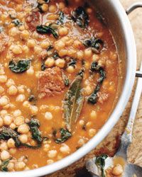 Chickpea Stew with Spinach and Chorizo